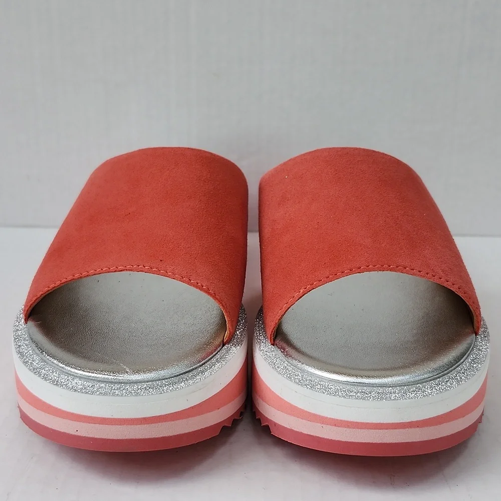 NWOT JOHNSTON & MURPHY GRACE SUEDE PLATFORM SLIDE SANDALS - Picture 2 of 10